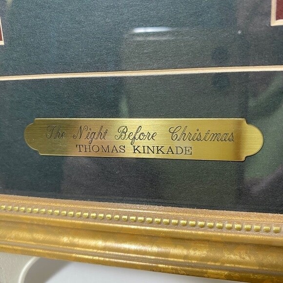 Thomas Kinkade Framed Art Glass Triple Pictures Collectors Society 1998 - Picture 5 of 9